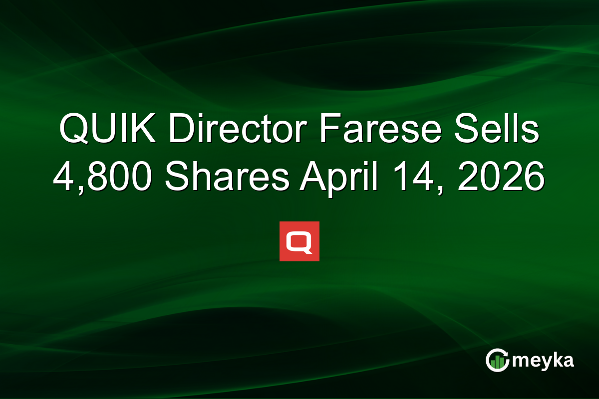 QUIK Director Farese Sells 4,800 Shares April 14, 2026