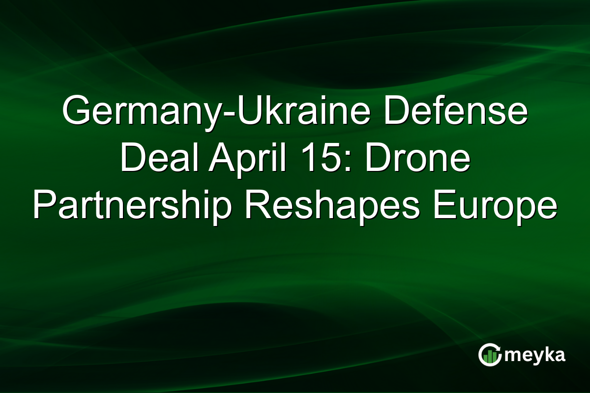 Germany-Ukraine Defense Deal April 15: Drone Partnership Reshapes Europe