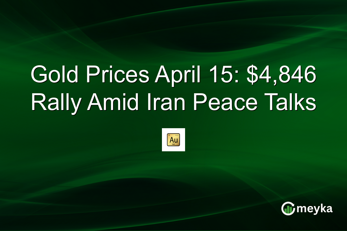 Gold Prices April 15: $4,846 Rally Amid Iran Peace Talks