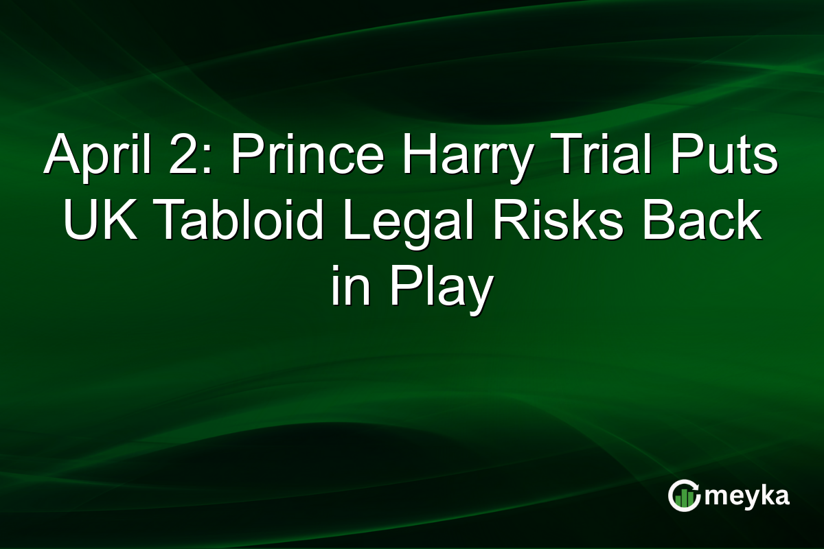 April 2: Prince Harry Trial Puts UK Tabloid Legal Risks Back in Play