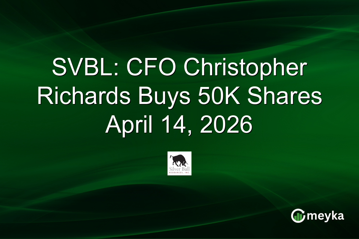 SVBL: CFO Christopher Richards Buys 50K Shares April 14, 2026