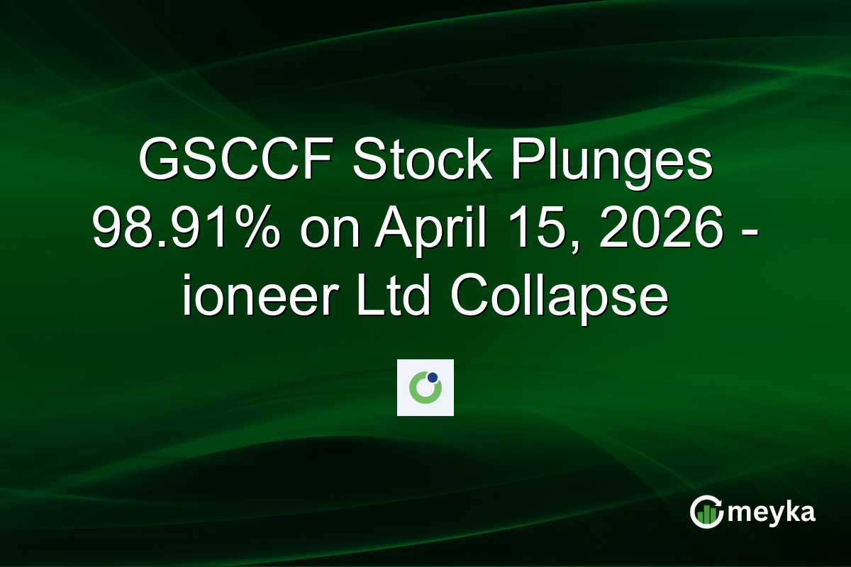 GSCCF Stock Plunges 98.91% on April 15, 2026 – ioneer Ltd Collapse