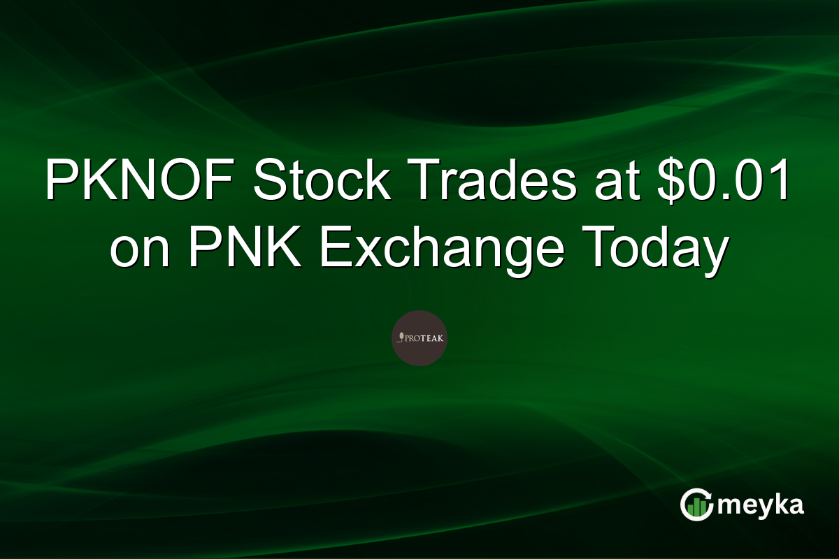 PKNOF Stock Trades at $0.01 on PNK Exchange Today