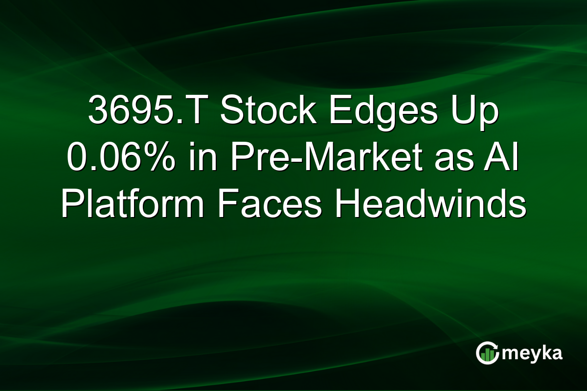 3695.T Stock Edges Up 0.06% in Pre-Market as AI Platform Faces Headwinds