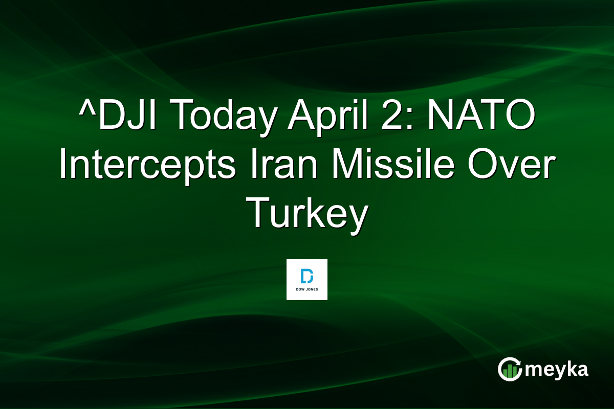 ^DJI Today April 2: NATO Intercepts Iran Missile Over Turkey