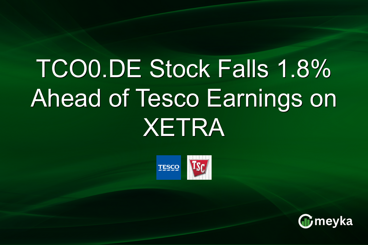 TCO0.DE Stock Falls 1.8% Ahead of Tesco Earnings on XETRA