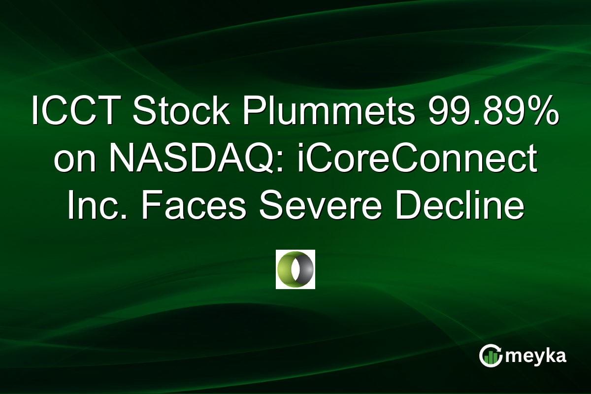 ICCT Stock Plummets 99.89% on NASDAQ: iCoreConnect Inc. Faces Severe Decline
