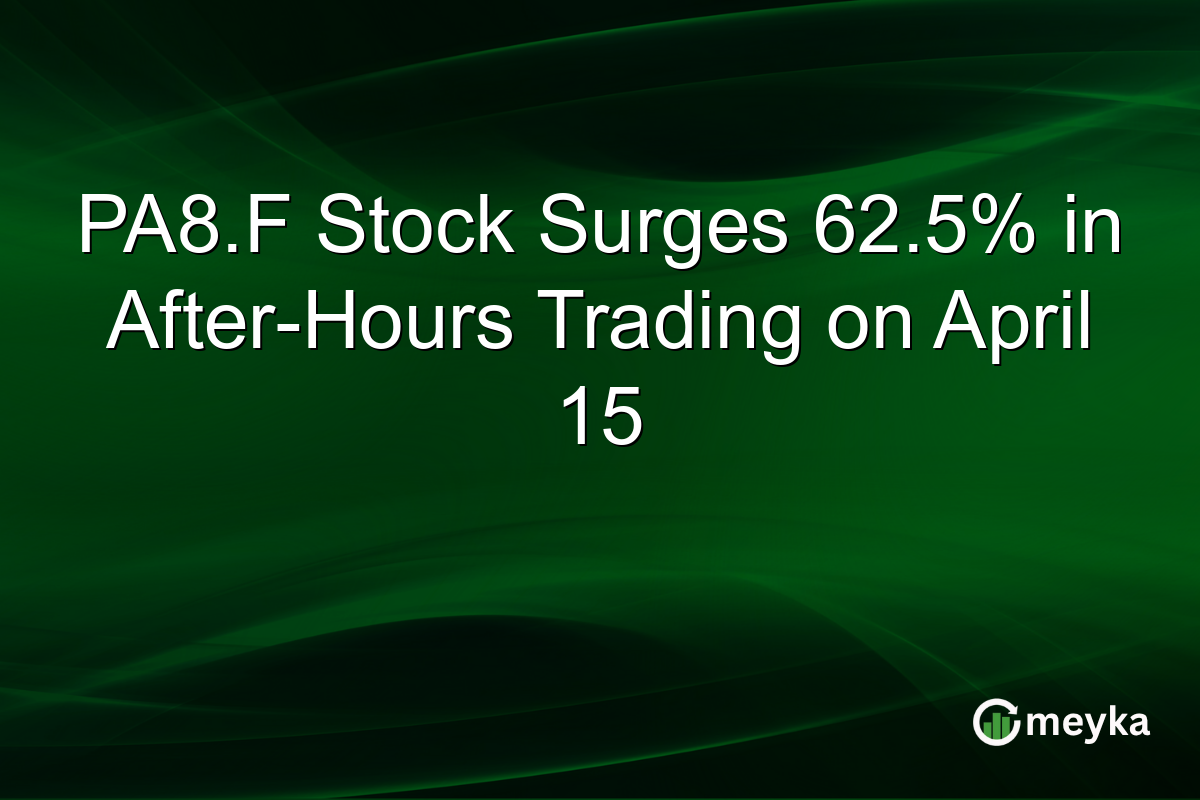 PA8.F Stock Surges 62.5% in After-Hours Trading on April 15