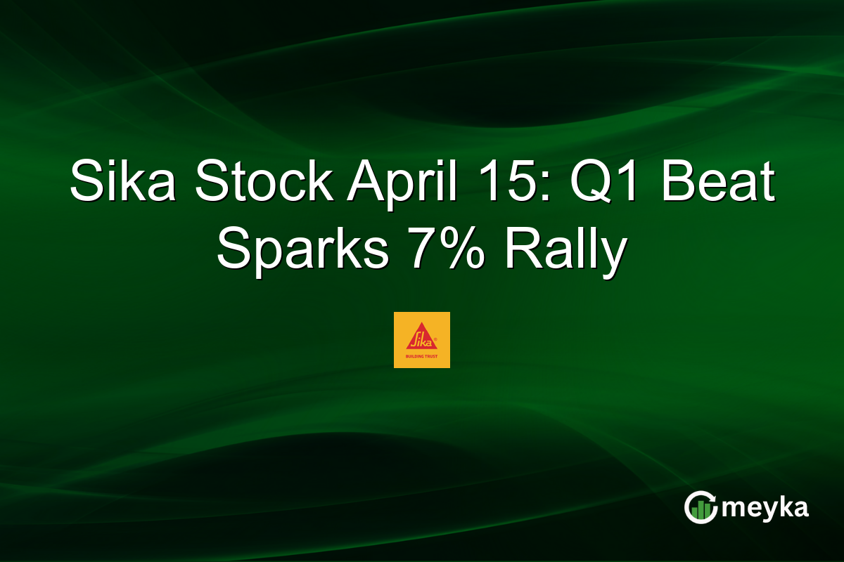 Sika Stock April 15: Q1 Beat Sparks 7% Rally