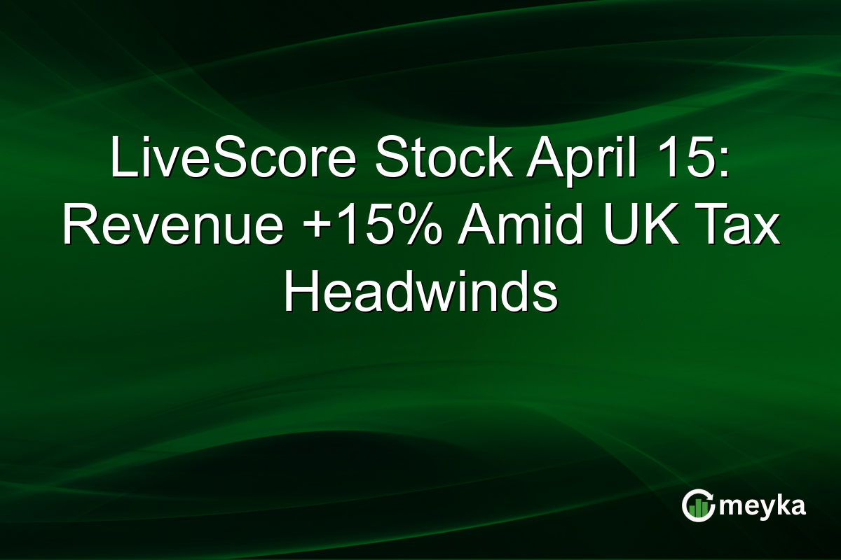 LiveScore Stock April 15: Revenue +15% Amid UK Tax Headwinds