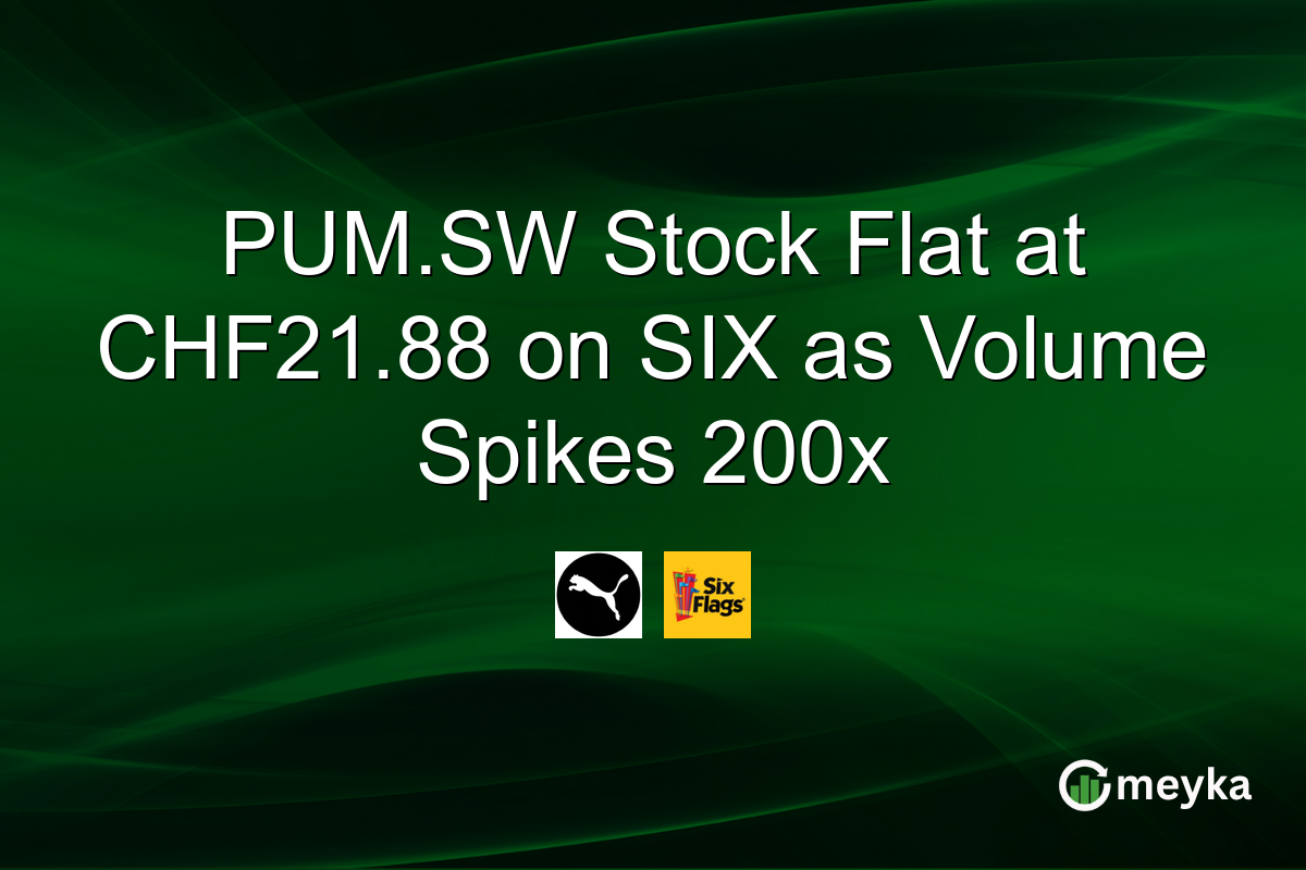 PUM.SW Stock Flat at CHF21.88 on SIX as Volume Spikes 200x
