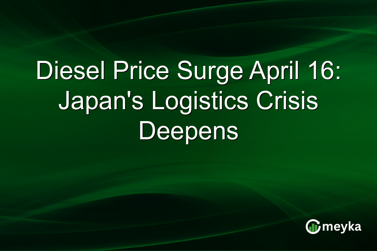 Diesel Price Surge April 16: Japan’s Logistics Crisis Deepens