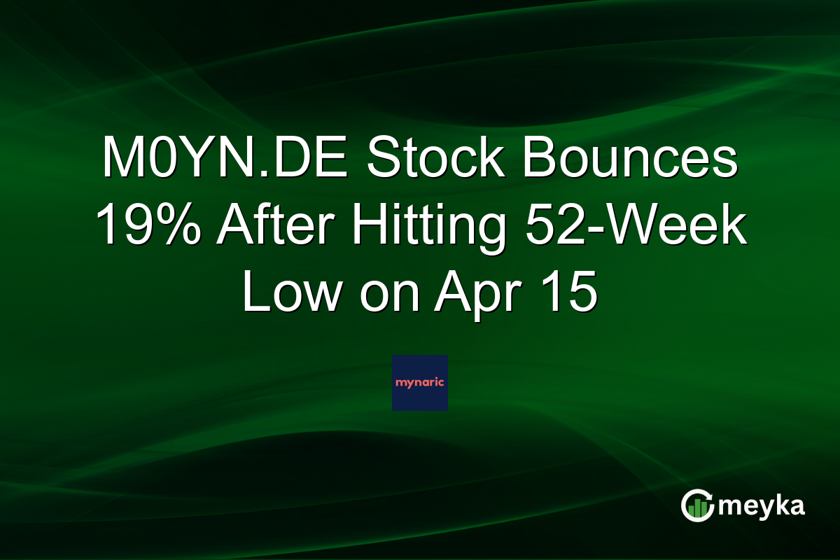 M0YN.DE Stock Bounces 19% After Hitting 52-Week Low on Apr 15