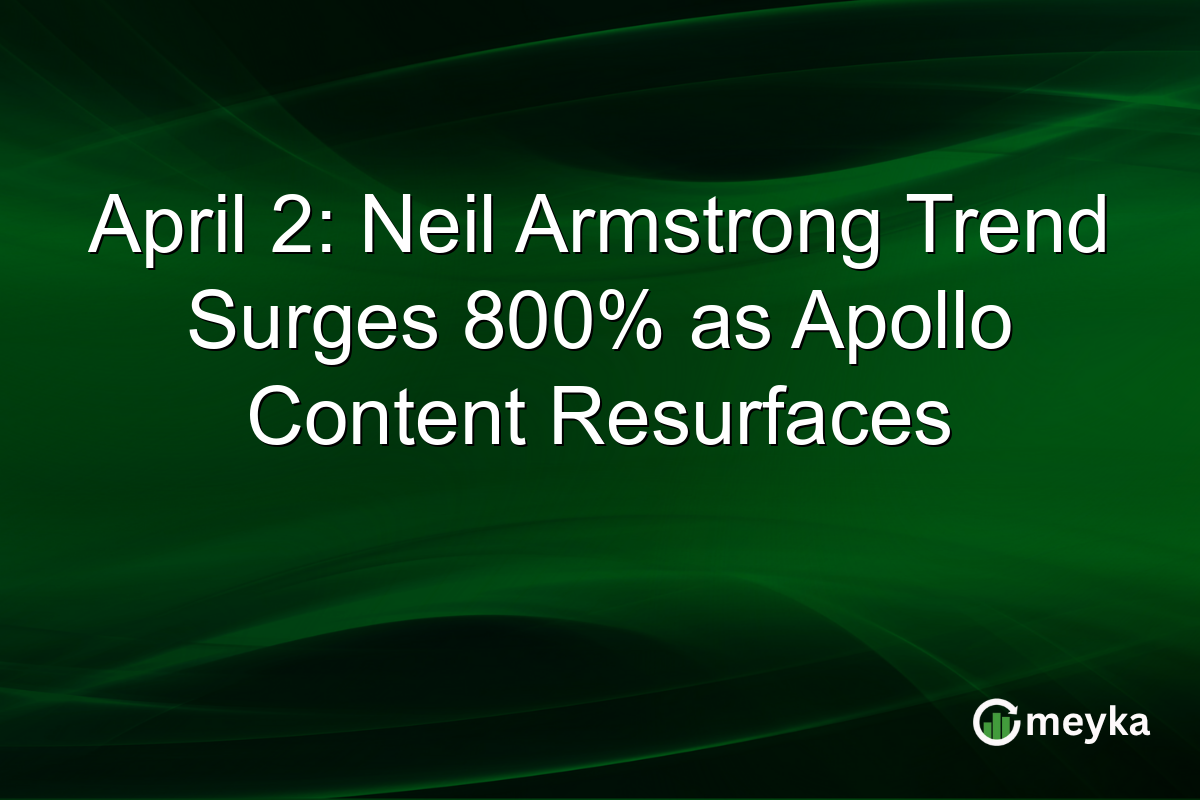 April 2: Neil Armstrong Trend Surges 800% as Apollo Content Resurfaces