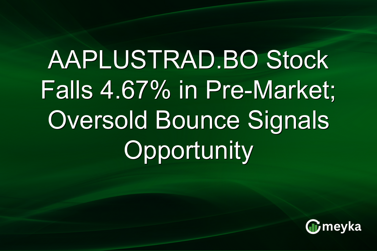 AAPLUSTRAD.BO Stock Falls 4.67% in Pre-Market; Oversold Bounce Signals Opportunity