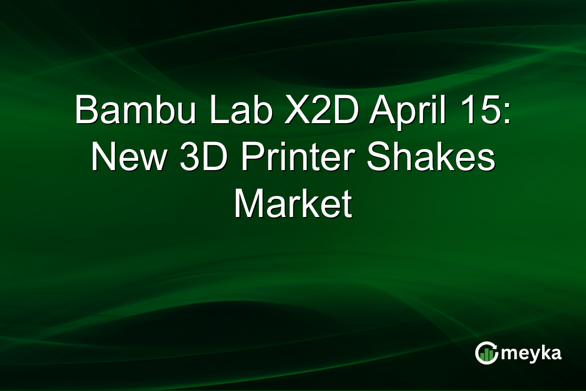 Bambu Lab X2D April 15: New 3D Printer Shakes Market