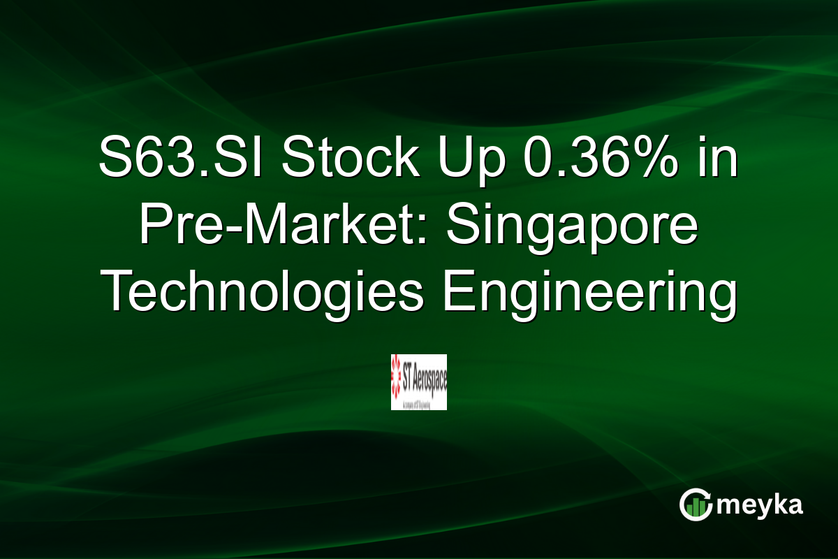S63.SI Stock Up 0.36% in Pre-Market: Singapore Technologies Engineering
