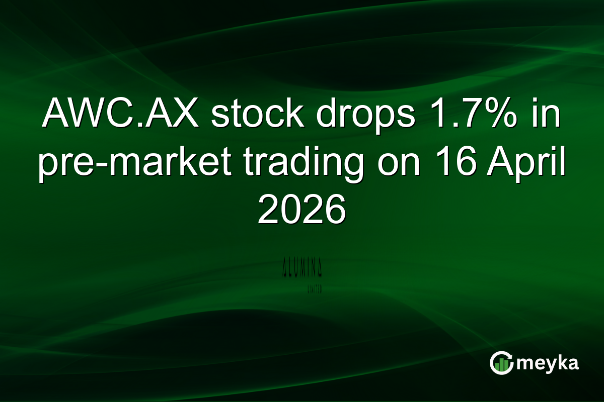 AWC.AX stock drops 1.7% in pre-market trading on 16 April 2026