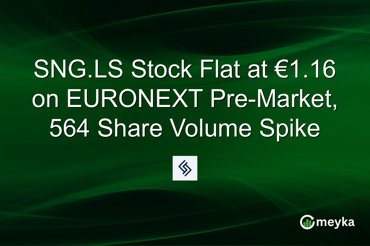 SNG.LS Stock Flat at €1.16 on EURONEXT Pre-Market, 564 Share Volume Spike