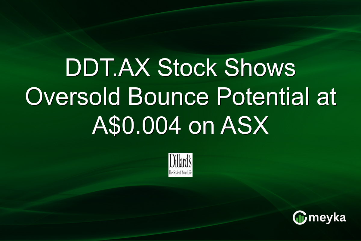 DDT.AX Stock Shows Oversold Bounce Potential at A$0.004 on ASX
