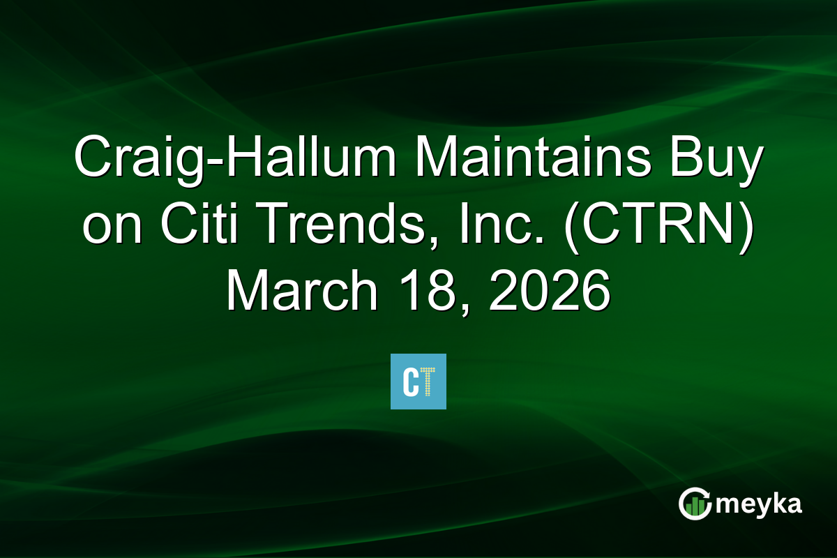 Craig-Hallum Maintains Buy on Citi Trends, Inc. (CTRN) March 18, 2026