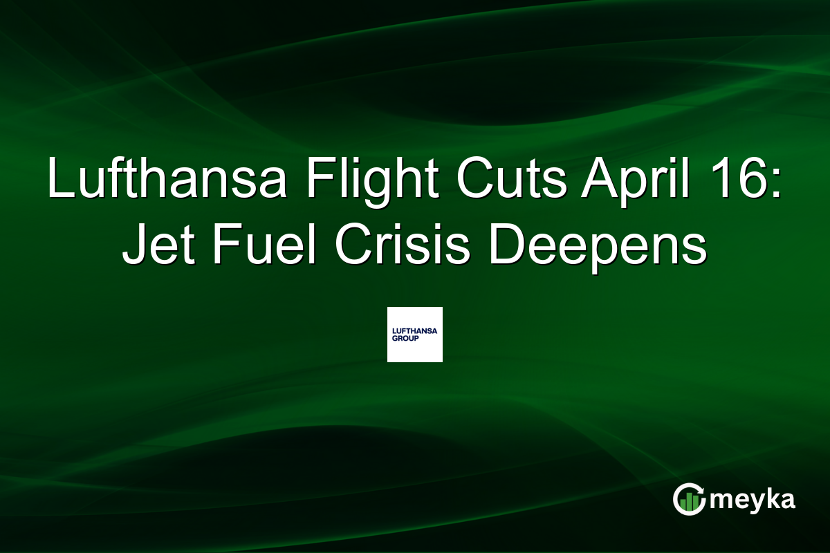 Lufthansa Flight Cuts April 16: Jet Fuel Crisis Deepens