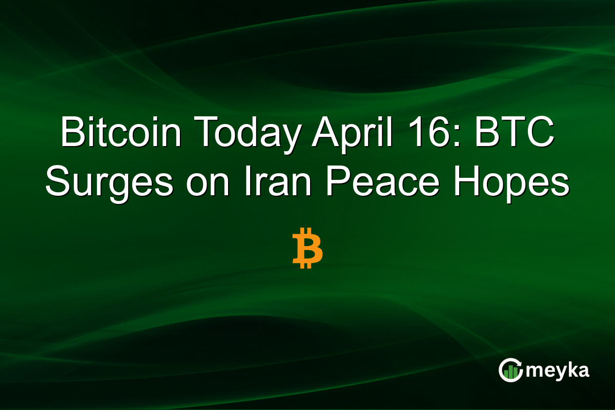 Bitcoin Today April 16: BTC Surges on Iran Peace Hopes