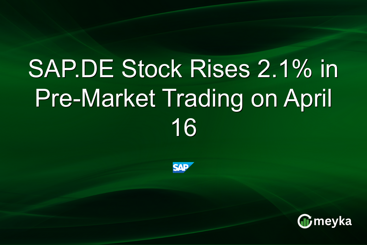 SAP.DE Stock Rises 2.1% in Pre-Market Trading on April 16