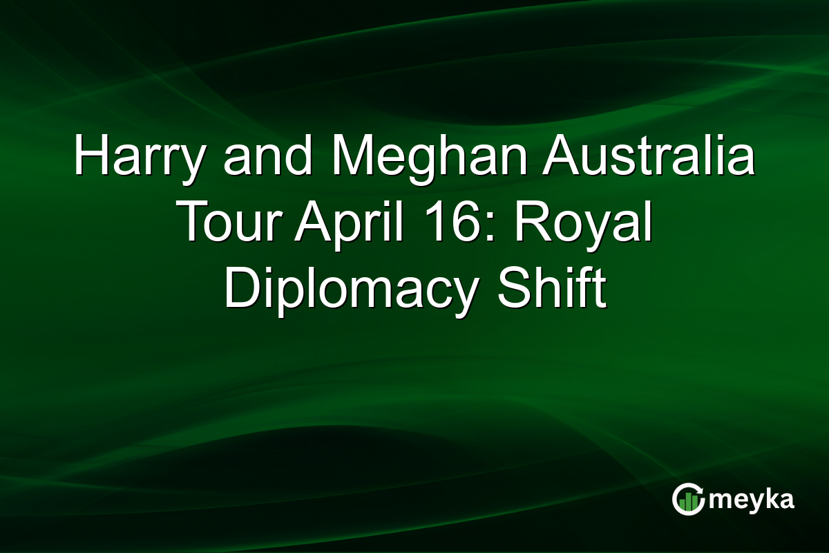 Harry and Meghan Australia Tour April 16: Royal Diplomacy Shift