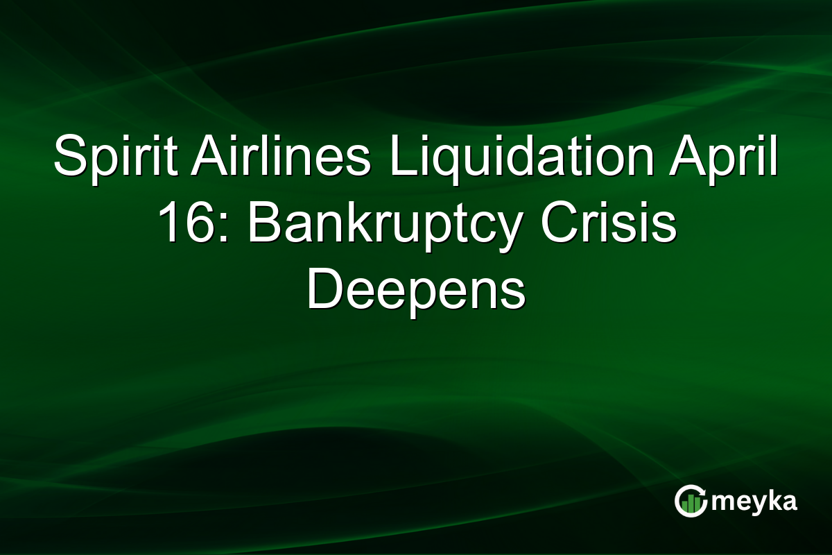 Spirit Airlines Liquidation April 16: Bankruptcy Crisis Deepens