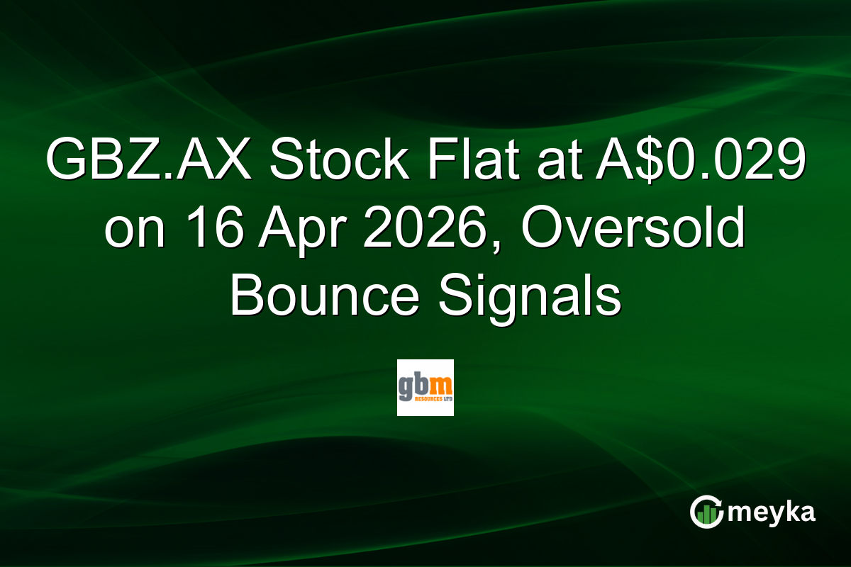 GBZ.AX Stock Flat at A$0.029 on 16 Apr 2026, Oversold Bounce Signals