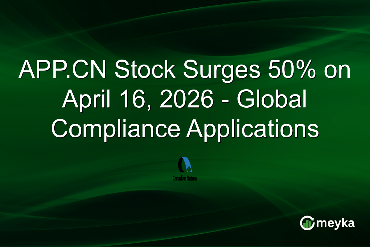 APP.CN Stock Surges 50% on April 16, 2026 – Global Compliance Applications