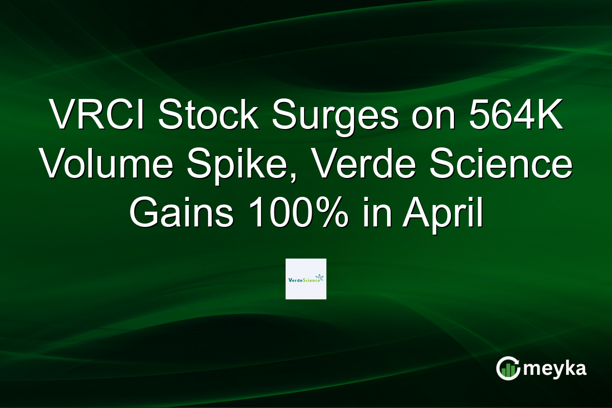 VRCI Stock Surges on 564K Volume Spike, Verde Science Gains 100% in April