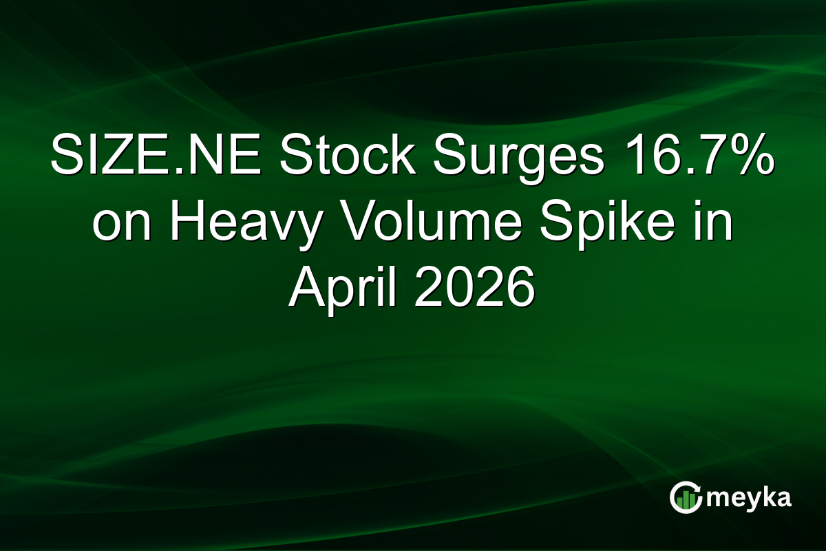 SIZE.NE Stock Surges 16.7% on Heavy Volume Spike in April 2026