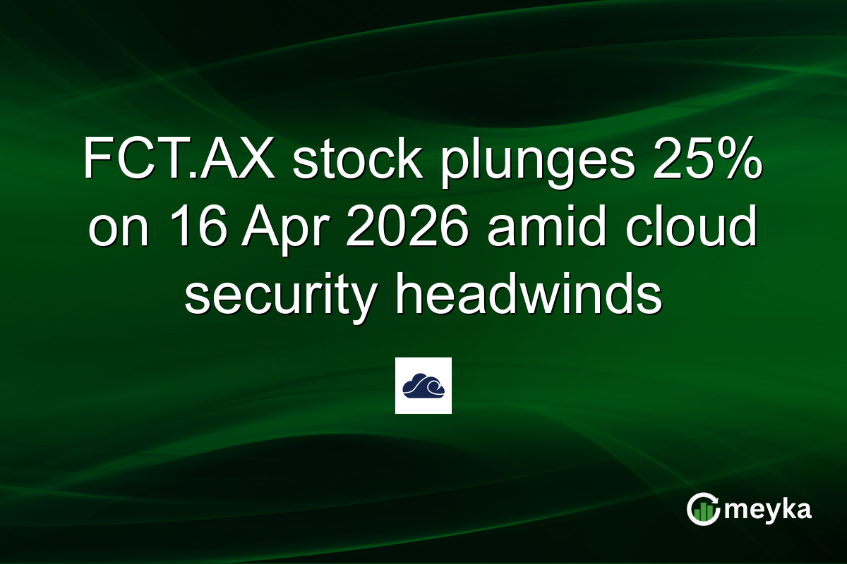 FCT.AX stock plunges 25% on 16 Apr 2026 amid cloud security headwinds