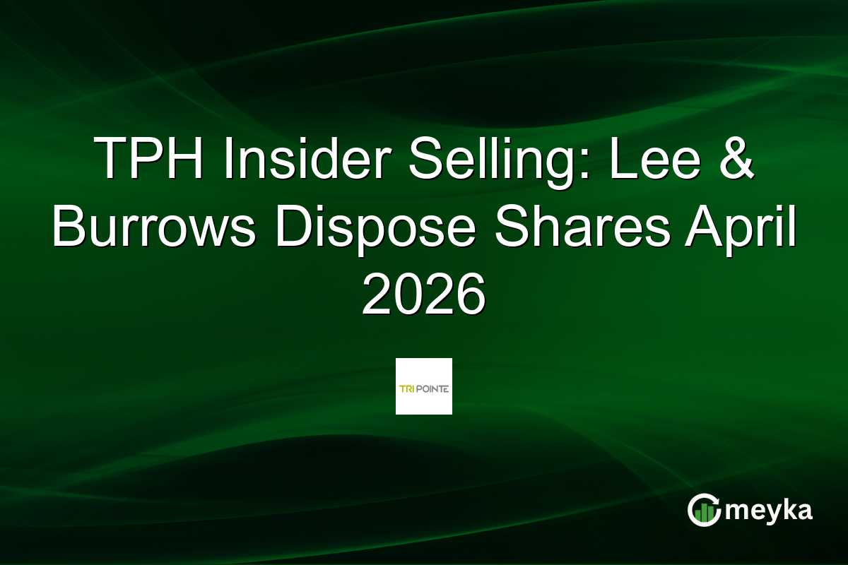 TPH Insider Selling: Lee & Burrows Dispose Shares April 2026