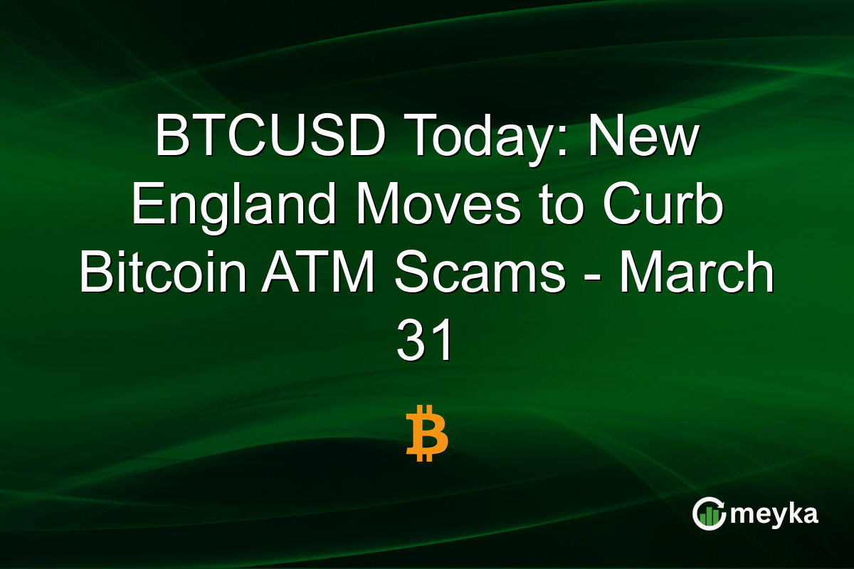 BTCUSD Today: New England Moves to Curb Bitcoin ATM Scams – March 31