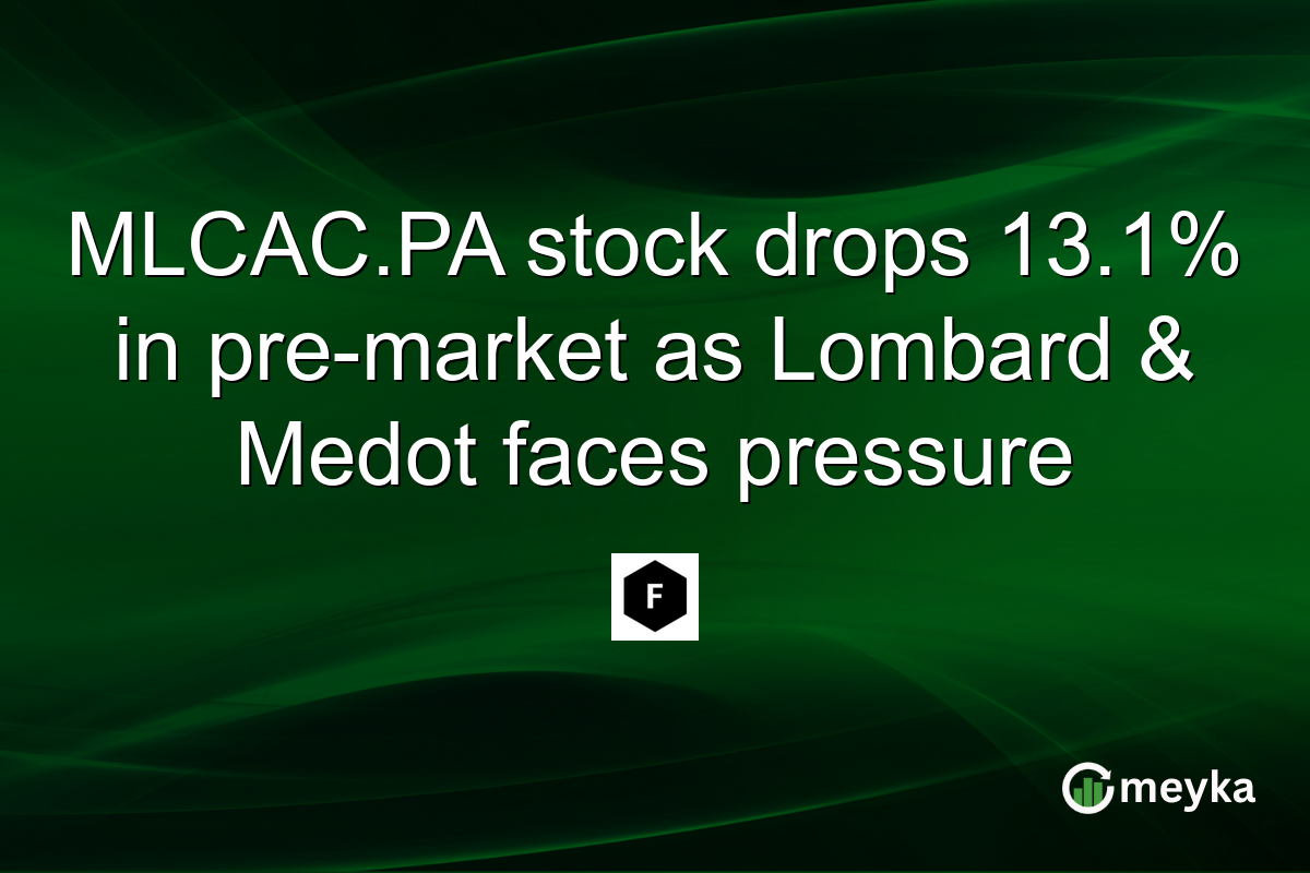 MLCAC.PA stock drops 13.1% in pre-market as Lombard & Medot faces pressure