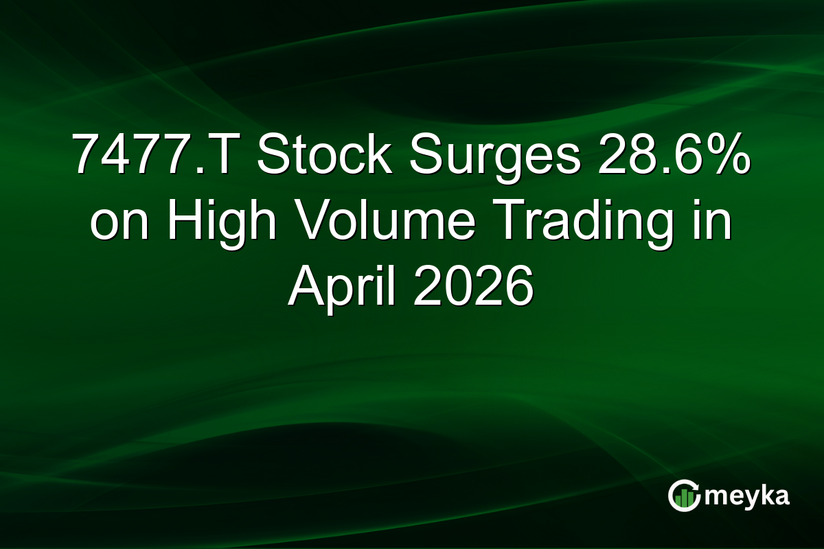 7477.T Stock Surges 28.6% on High Volume Trading in April 2026