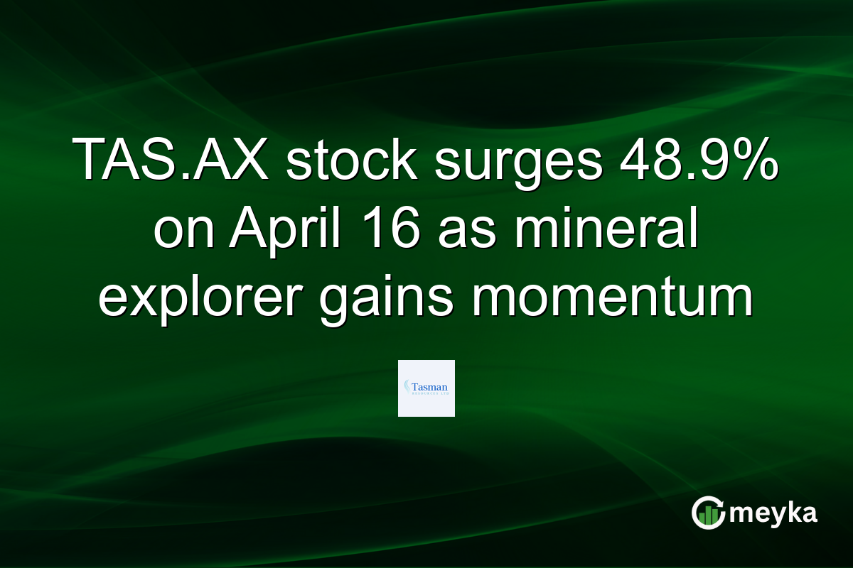 TAS.AX stock surges 48.9% on April 16 as mineral explorer gains momentum