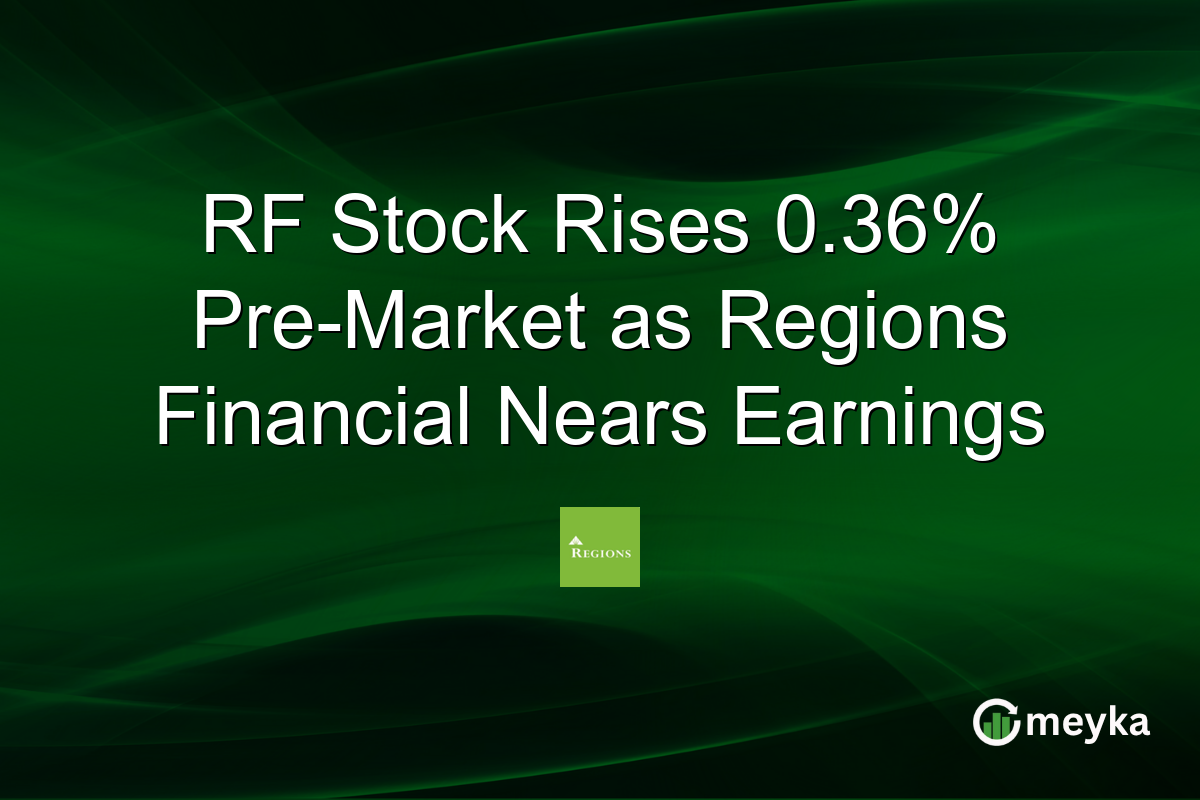 RF Stock Rises 0.36% Pre-Market as Regions Financial Nears Earnings
