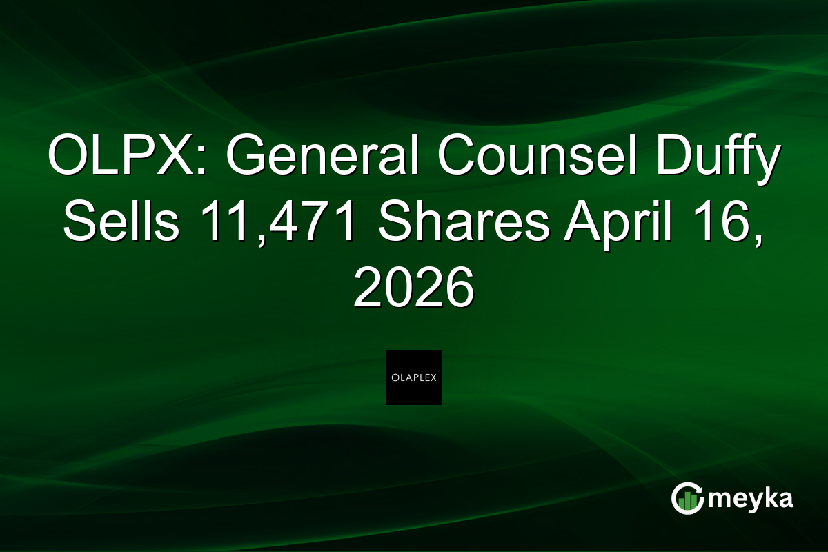 OLPX: General Counsel Duffy Sells 11,471 Shares April 16, 2026