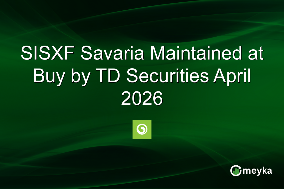 SISXF Savaria Maintained at Buy by TD Securities April 2026