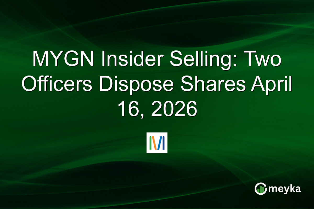 MYGN Insider Selling: Two Officers Dispose Shares April 16, 2026