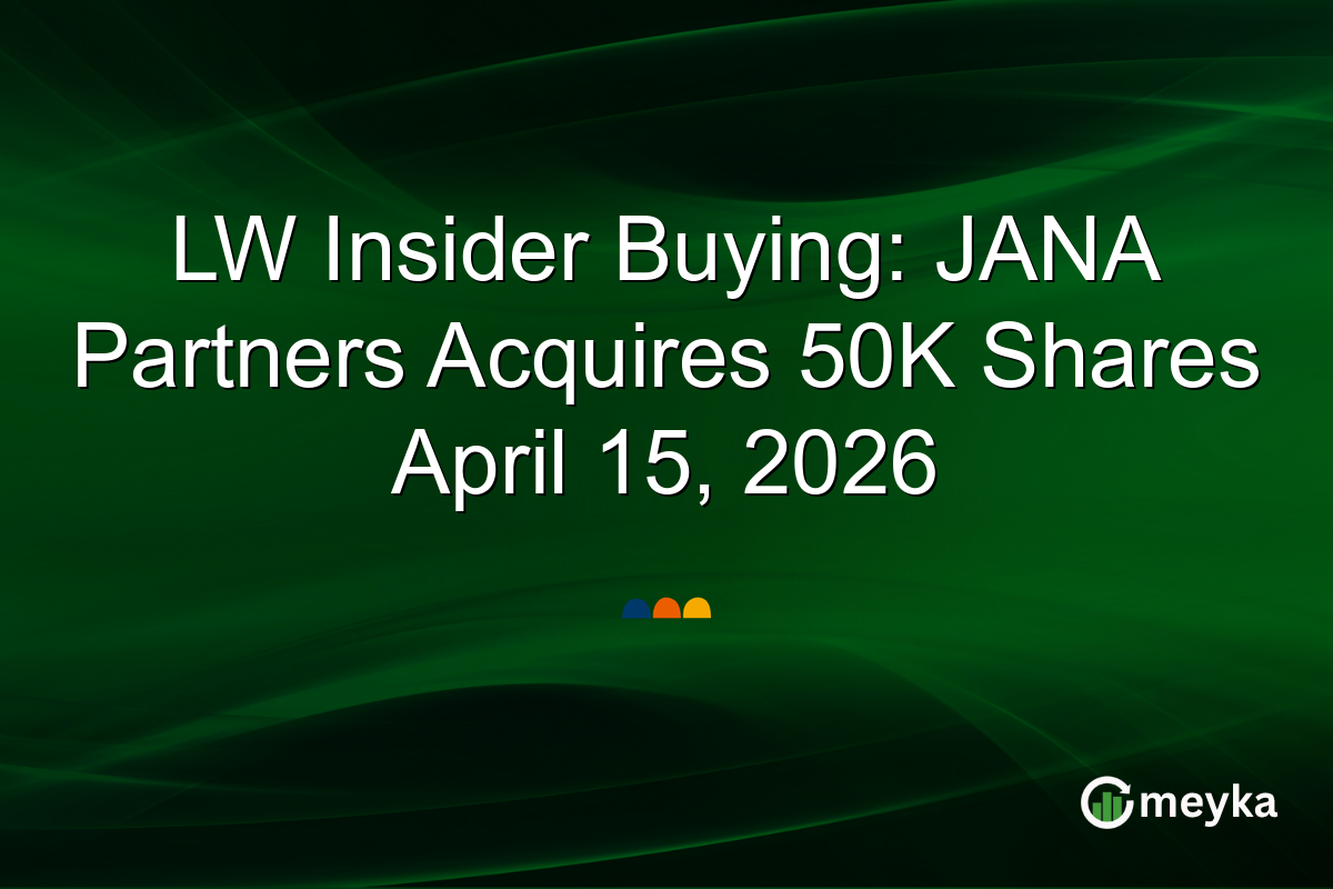 LW Insider Buying: JANA Partners Acquires 50K Shares April 15, 2026