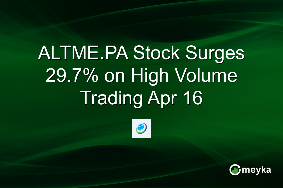 ALTME.PA Stock Surges 29.7% on High Volume Trading Apr 16