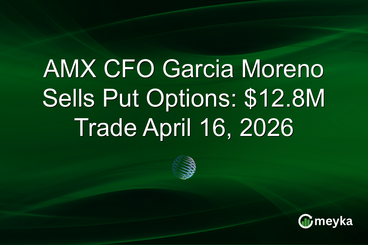 AMX CFO Garcia Moreno Sells Put Options: $12.8M Trade April 16, 2026