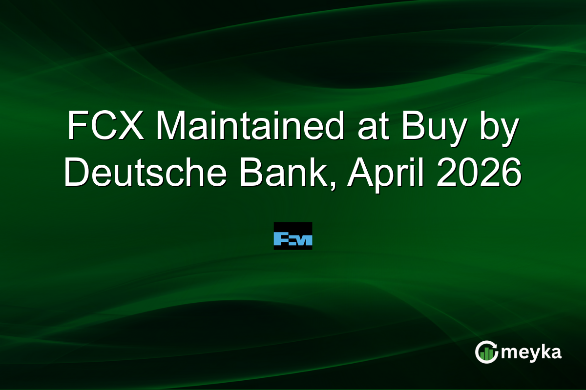 FCX Maintained at Buy by Deutsche Bank, April 2026
