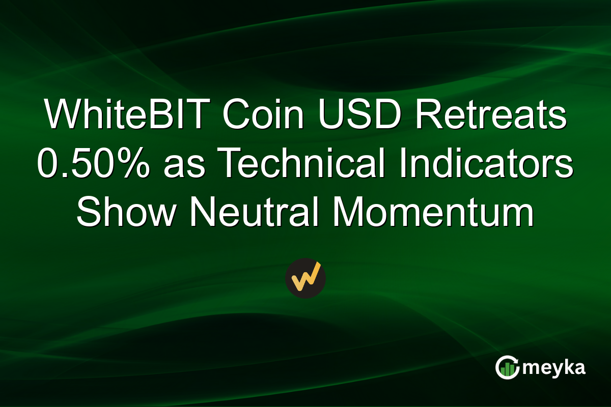 WhiteBIT Coin USD Retreats 0.50% as Technical Indicators Show Neutral Momentum