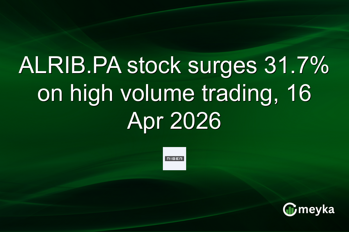 ALRIB.PA stock surges 31.7% on high volume trading, 16 Apr 2026
